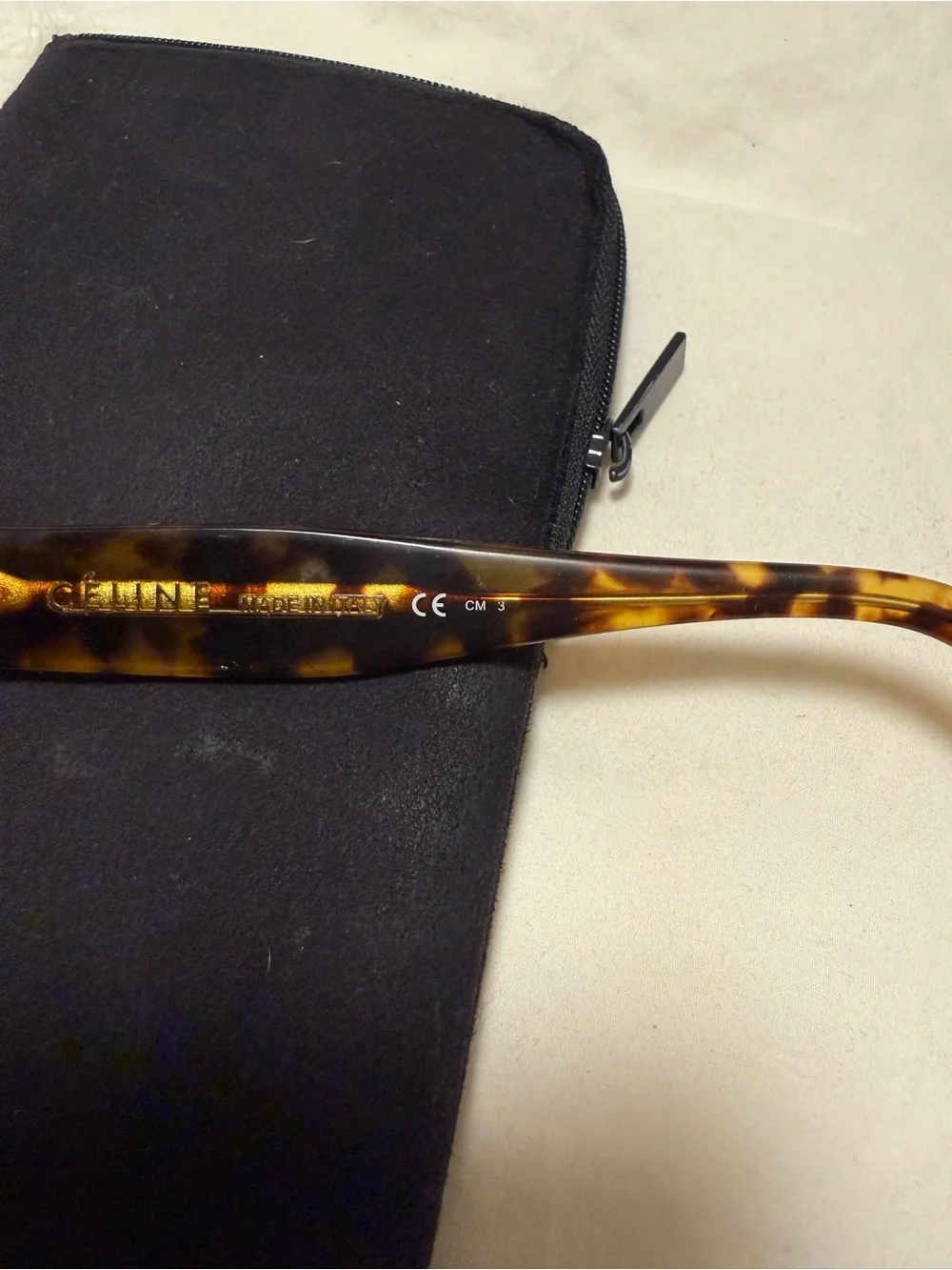 Celine Tortoiseshell Sunglasses with Dark Lenses